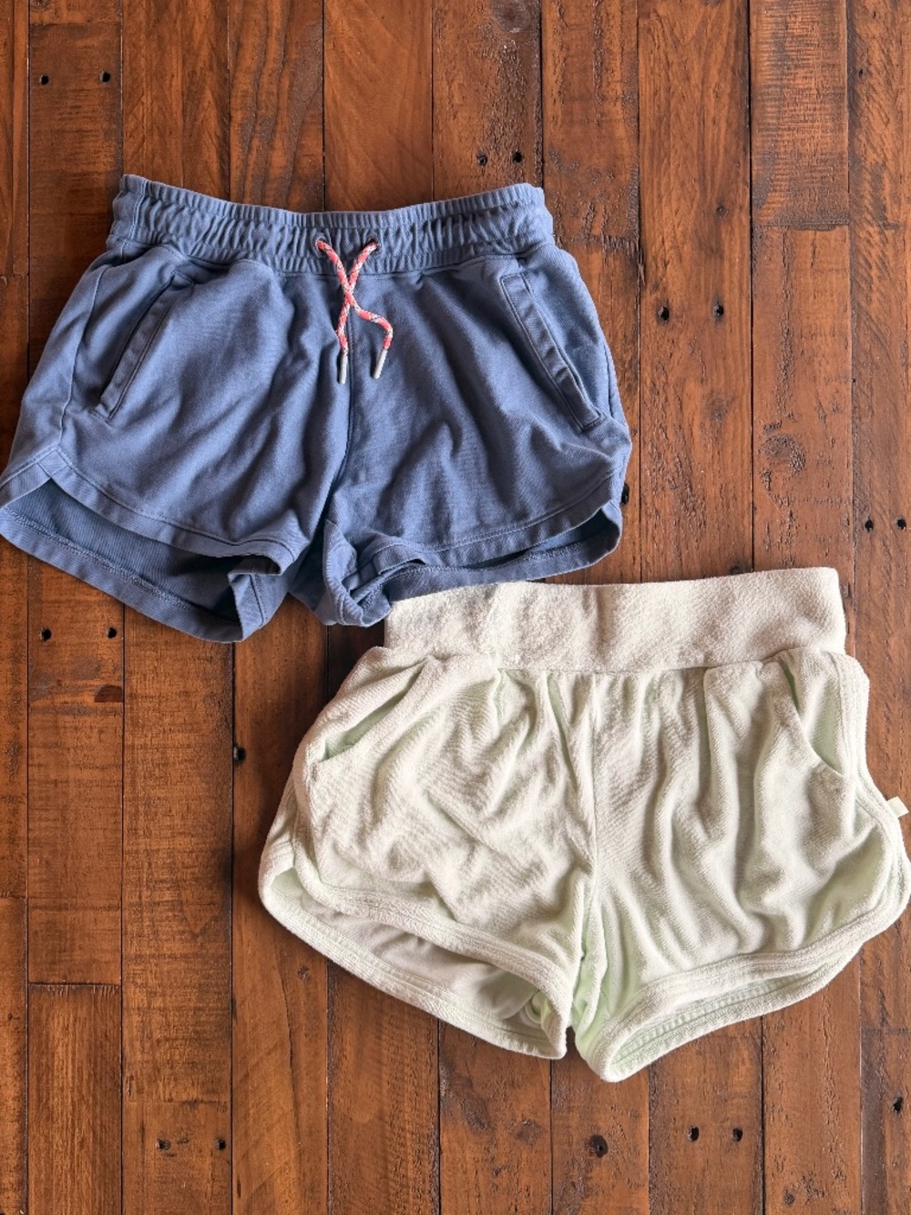 Athleta Girl Shorts Bundle XL 14 Lounge Athletic Blue Green